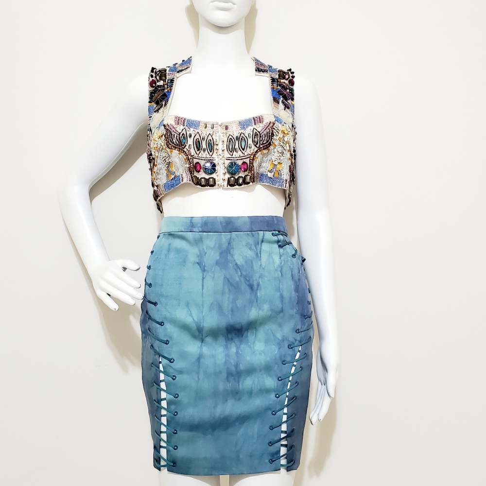 Gianni Versace Silk Lace Skirt